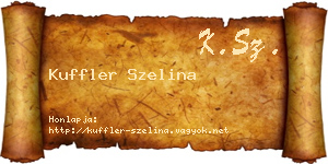 Kuffler Szelina névjegykártya